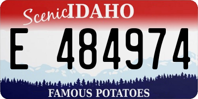 ID license plate E484974