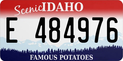 ID license plate E484976
