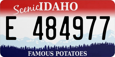 ID license plate E484977