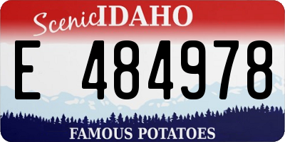 ID license plate E484978