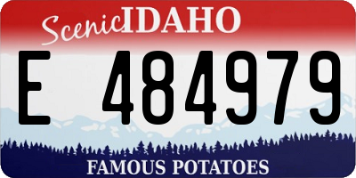 ID license plate E484979
