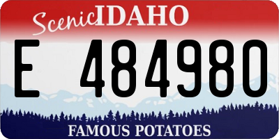 ID license plate E484980
