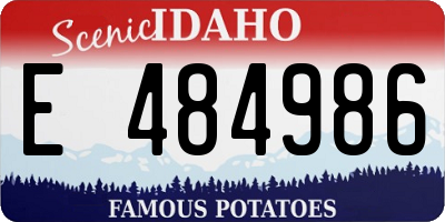 ID license plate E484986
