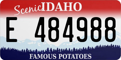 ID license plate E484988