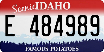 ID license plate E484989