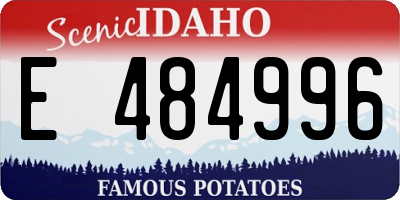 ID license plate E484996