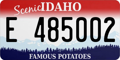 ID license plate E485002