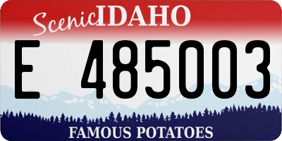 ID license plate E485003