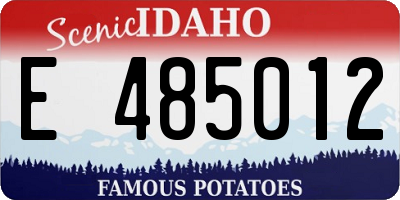 ID license plate E485012