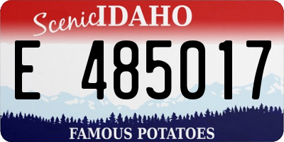 ID license plate E485017