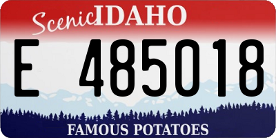ID license plate E485018