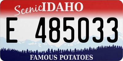 ID license plate E485033