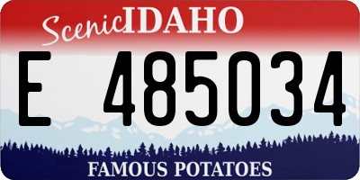 ID license plate E485034