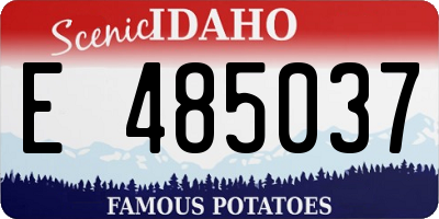 ID license plate E485037