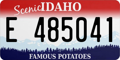 ID license plate E485041
