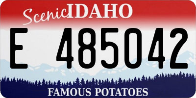 ID license plate E485042