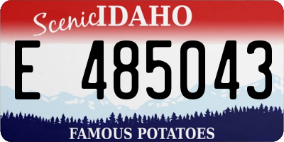 ID license plate E485043