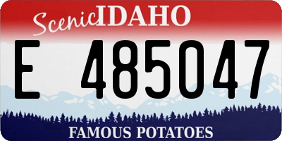 ID license plate E485047