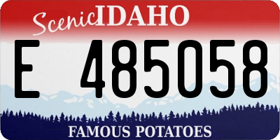 ID license plate E485058