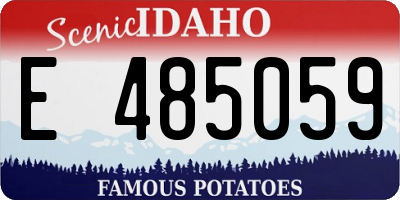ID license plate E485059