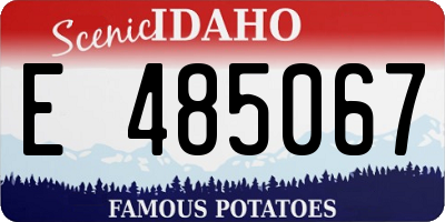 ID license plate E485067
