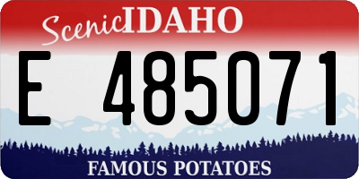 ID license plate E485071