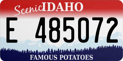 ID license plate E485072
