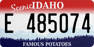 ID license plate E485074