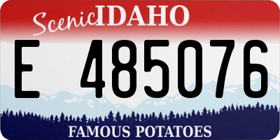 ID license plate E485076