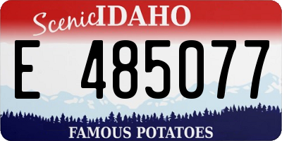 ID license plate E485077