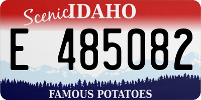 ID license plate E485082