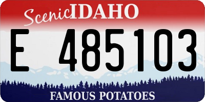 ID license plate E485103