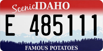 ID license plate E485111