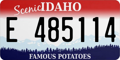 ID license plate E485114