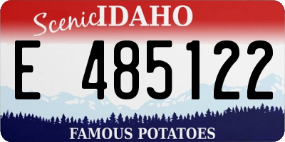 ID license plate E485122