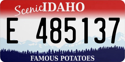 ID license plate E485137