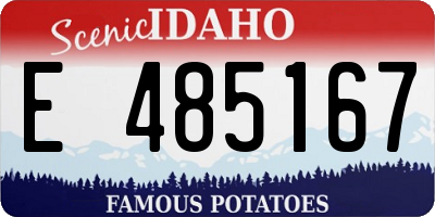 ID license plate E485167