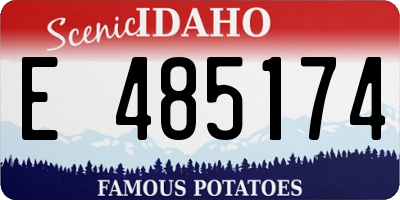 ID license plate E485174