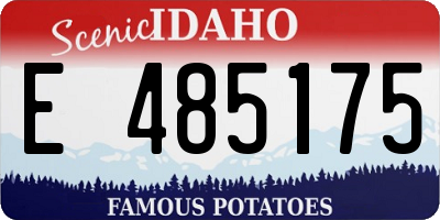 ID license plate E485175