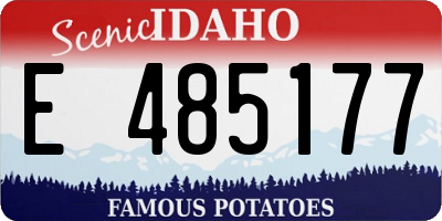 ID license plate E485177