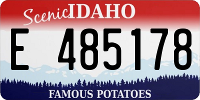 ID license plate E485178