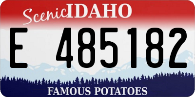 ID license plate E485182