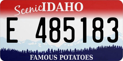 ID license plate E485183
