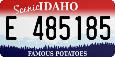 ID license plate E485185