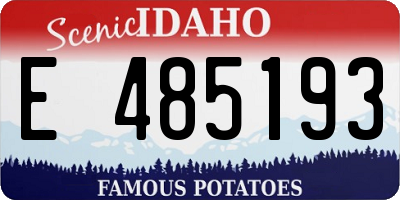 ID license plate E485193