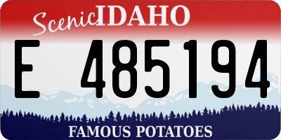 ID license plate E485194