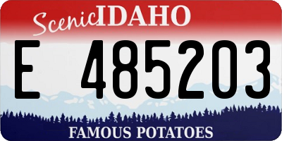 ID license plate E485203