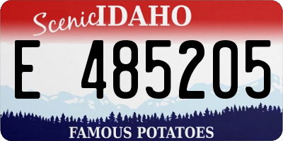 ID license plate E485205