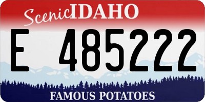 ID license plate E485222