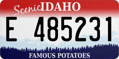 ID license plate E485231